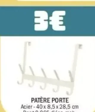 Patère porte