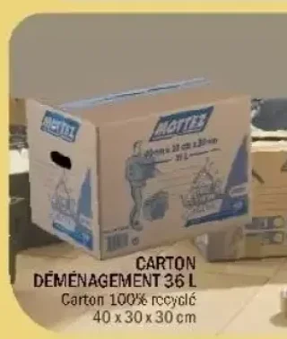 Mottez Carton déménagement 36 L
