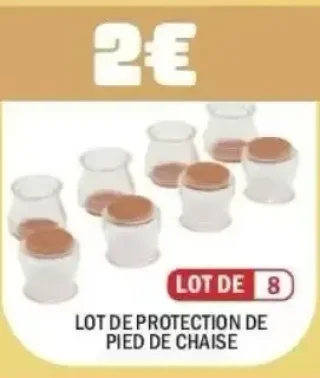 Lot de protection de pied de chaise