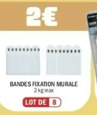 Bandes fixation murale
