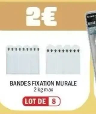 Bandes fixation murale
