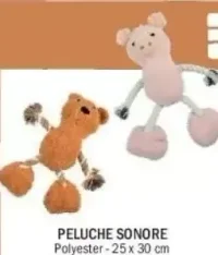 Peluche sonore animaux
