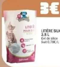 Litière silice Zamibo 3,8 L