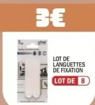 Lot de languettes de fixation