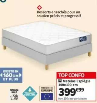 Matelas Espiègle 140x190 cm 8 heures