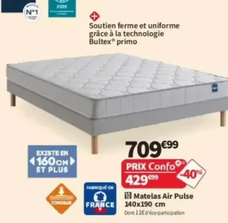 Matelas Air Pulse 140x190 cm Bultex