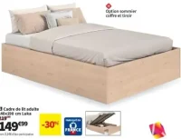 Cadre de lit adulte 140x190 cm Luka