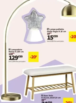 Lampadaire Manor H.199 cm