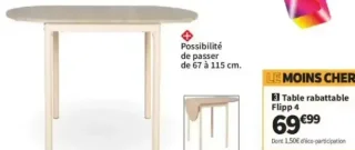 Table rabattable Flipp 4