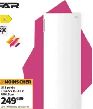 FAR 1 porte RTUG2326DW G Réfrigérateur