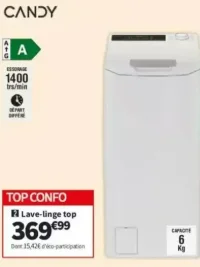 Lave-linge top Candy TCAS464TM5-FR