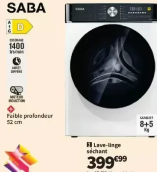 Lave-linge séchant Saba WD8514M25W