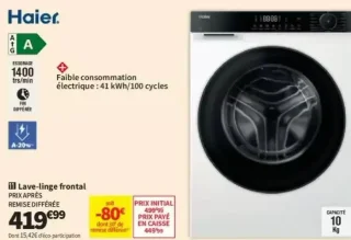 Lave-linge frontal Haier HW100-BP14357UFR