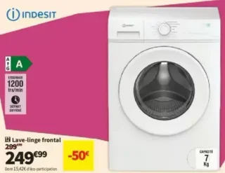 Lave-linge frontal Indesit IMAT762MYTIMEFR