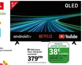 Téléviseur FULL HD QLED connecté TCL 50S5L