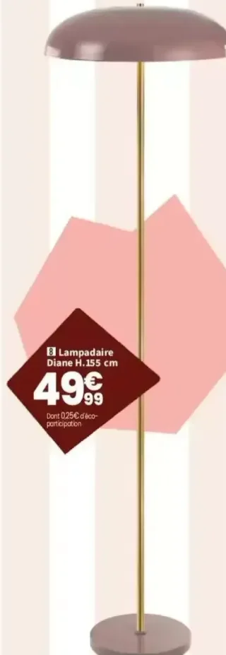 Lampadaire Diane H.155 cm