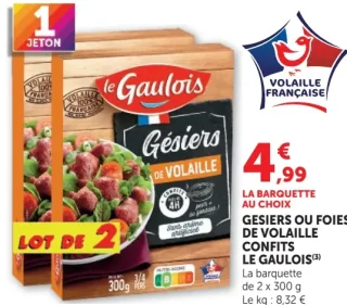 Gésiers ou foies de volaille confits Le Gaulois