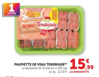 Paupiette de veau Tendriade