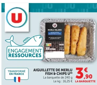 Aiguillette de merlu fish & chips U