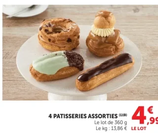 4 PATISSERIES ASSORTIES