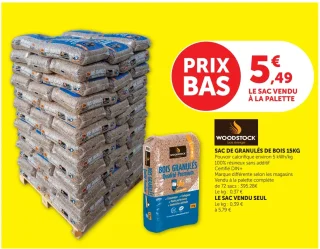 Sac de granulés de bois Woodstock