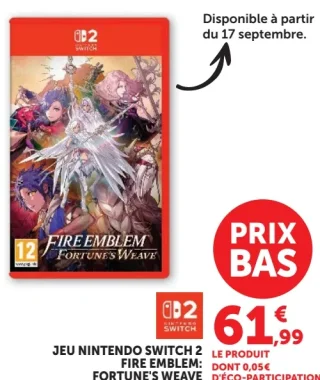 JEU NINTENDO SWITCH 2 FIRE EMBLEM: FORTUNE'S WEAVE