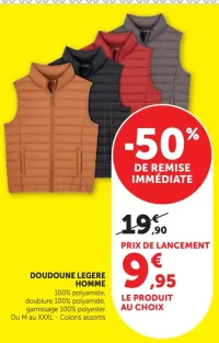 Doudoune légère homme U Collection