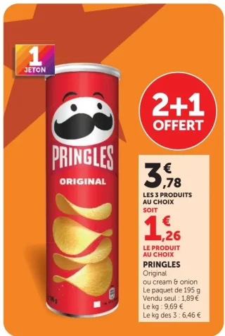 Pringles Original ou cream & onion