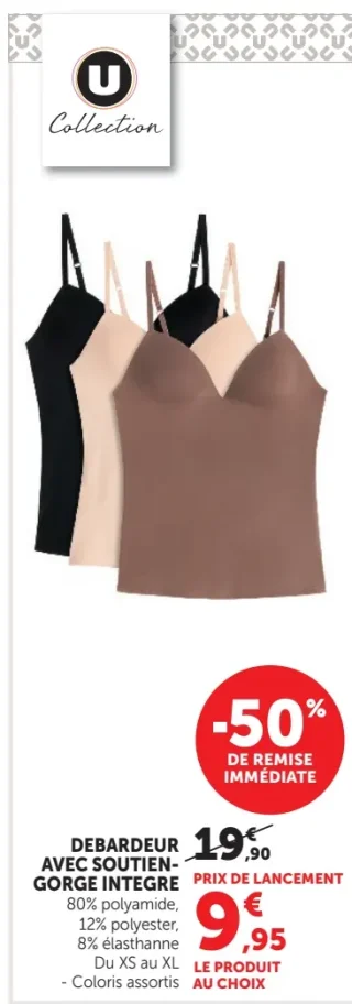 Débardeur avec soutien-gorge intégré U Collection