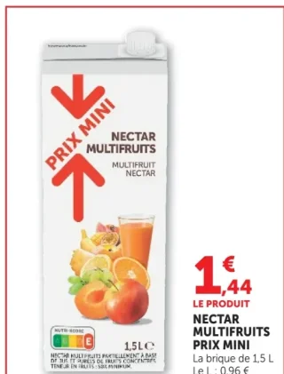 Nectar multifruits Prix Mini