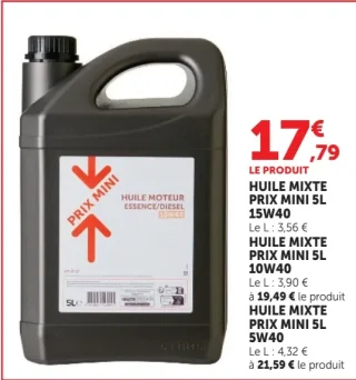 Huile mixte Prix Mini 5L