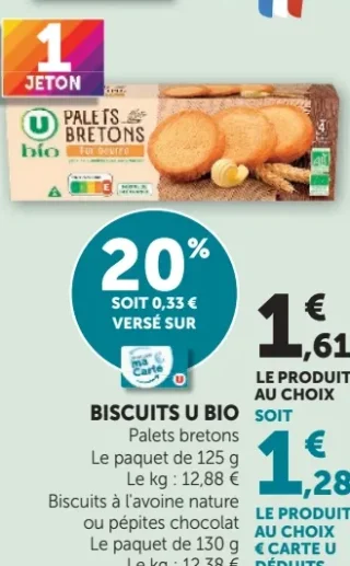 Biscuits U Bio Palets bretons