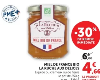 Miel de France Bio La Ruche aux Délices