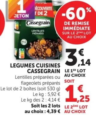 Légumes cuisinés Cassegrain