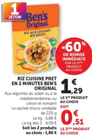 Riz cuisine pret en 2 minutes Ben's Original