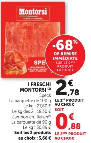 I Freschi Montorsi Speck / Jambon cru Italien