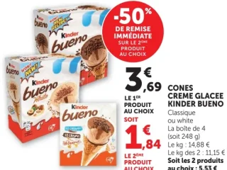 Kinder Bueno Cônes crème glacée