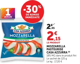 Casa Azzurra Mozzarella pasteurisée