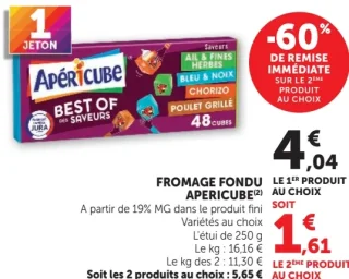 Apéricube Best of des saveurs Fromage fondu