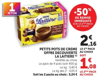 Nestlé La Laitière Petits Pots de Crème Offre Découverte