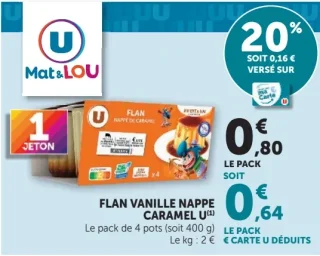 U Mat & Lou Flan Vanille Nappe Caramel