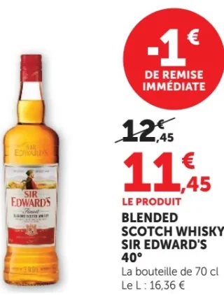 Blended Scotch Whisky Sir Edward's 40°