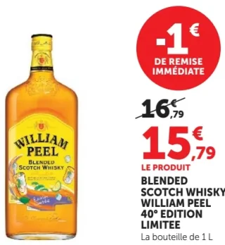 Blended Scotch Whisky William Peel 40° Edition Limitee