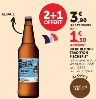 BIERE BLONDE TRADITION FISCHER 6°