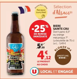 BIERE SAINTE CRU Don't panic 6,5° ou orange mécanique 7°