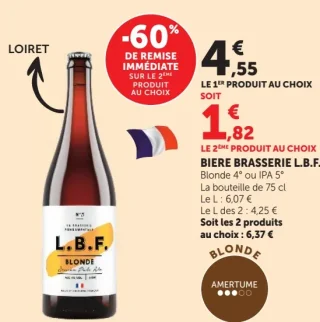 BIERE BRASSERIE L.B.F. Blonde 4° ou IPA 5°