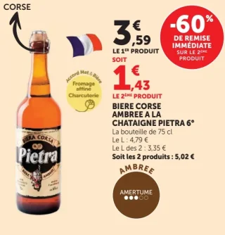 Bière Corse Ambrée à la Châtaigne Pietra 6°