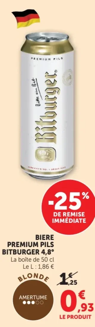 BIERE PREMIUM PILS BITBURGER 4,8°