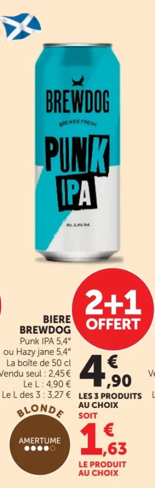 BIERE BREWDOG Punk IPA 5,4° ou Hazy jane 5,4°