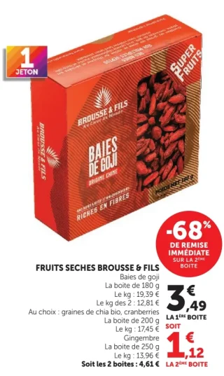 Fruits séchés Brousse & Fils Baies de goji